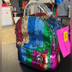 Betsey Johnson Sequin Mini Backpack